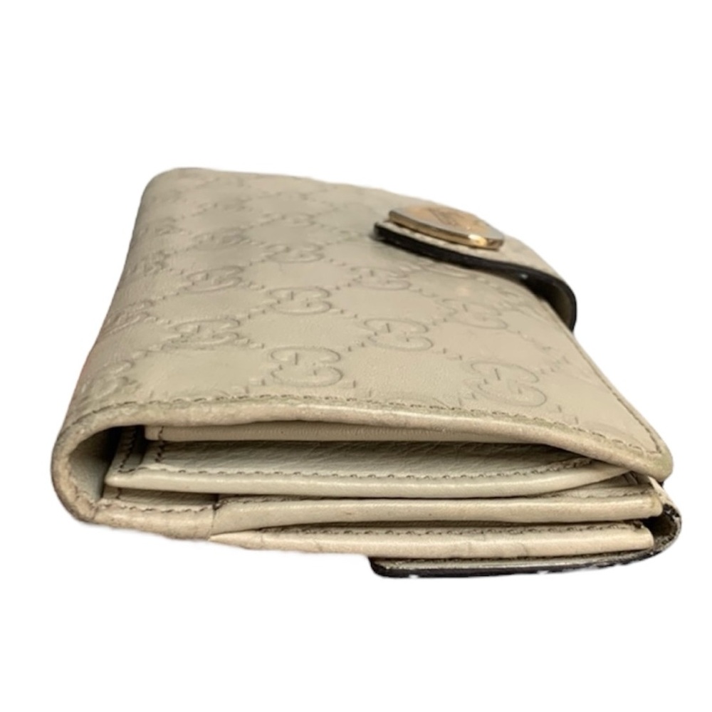Gucci • Authentic GG Guccissima Cream Leather Bifold Long Wallet - Picture 4 of 10